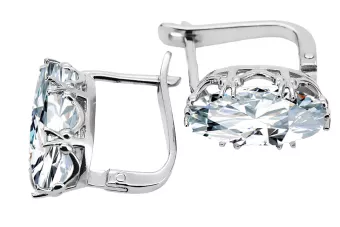 Zircon Sterling silver 925 Earrings Vintage style vec021s